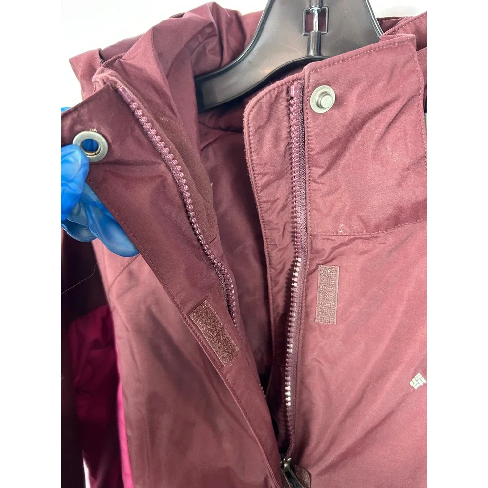 Columbia Omni-Shield Hooded Jacket Burgundy‎ Pink Gorpcore Wind Resistant Large - Picture 6 of 10